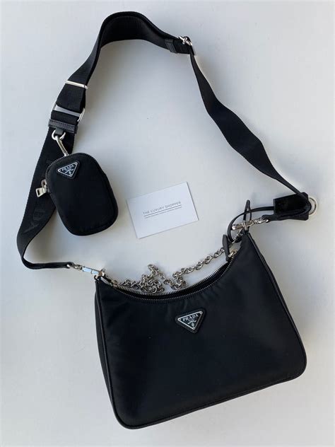 prada cross body black bag|Prada crossbody bag black nylon.